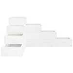 vidaXL Jardinière 4 niveaux 80 5x79x36 cm blanc bois de pin massif