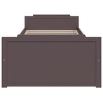 vidaXL Cadre de lit sans matelas marron foncé bois pin massif 90x200cm