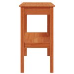 vidaXL Table console avec étagère Brun Ciré 80 x 40 x 75 cm Pin massif