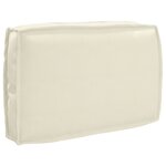 vidaXL Set de coussins de palette 3 Pièces Crème 120 x 80 x 12 cm