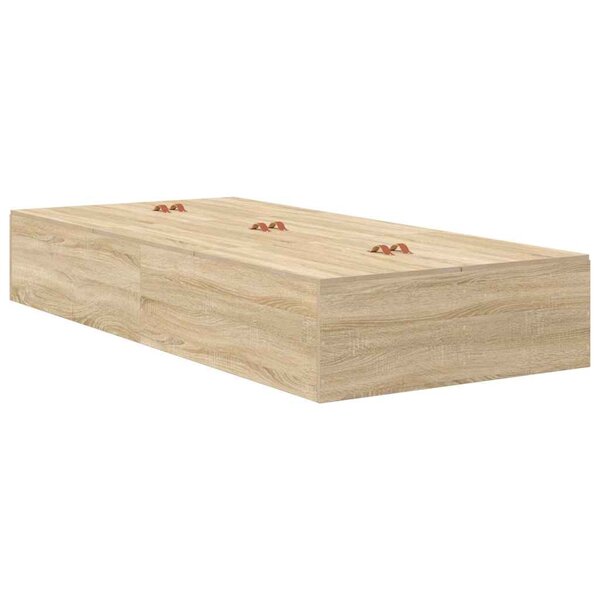 vidaXL Lit de rangement en chêne Sonoma 80x200 cm