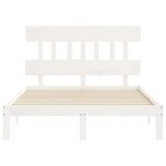 vidaXL Cadre de lit sans matelas blanc bois de pin massif