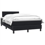 vidaXL Sommier à lattes de lit avec matelas noir 120x210 cm velours