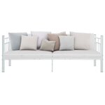vidaXL Cadre de lit de repos sans matelas Blanc Métal 90x200cm