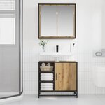 vidaXL Ensemble de mobilier de salle de bain 2 Pièces Chêne artisanal