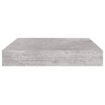 vidaXL Étagère murale flottante gris béton 23x23 5x3 8 cm MDF