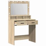 vidaXL Table de Toilette avec tiroir Chêne Sonoma 79 x 41 x 135 cm