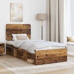 vidaXL Cadre de lit Bois ancien 90 x 190 cm Bois de pin massif