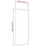 vidaXL Miroir de porte Noir 30x80 cm Verre et aluminium