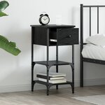 vidaXL cabinet de chevet Chêne noir 34x36x70 cm Bois d'ingénierie