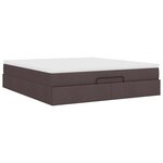 VidaXL Cadre de lit ottoman avec matelas marron foncé 160x200 cm tissu