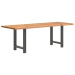 vidaXL Table à manger marron clair bois de chêne massif rectangulaire