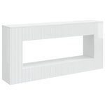 vidaXL Table console Blanc Brillant 155 x 29 x 74 cm Bois d’ingénierie