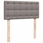 vidaXL Lit ottoman avec matelas taupe 100x200 cm tissu