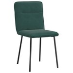 vidaXL Chaises à manger lot de 4 Vert foncé Velours