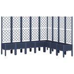 vidaXL Jardinière avec treillis bleu gris 200x160x142 cm PP