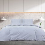vidaXL Ensemble de housse de couette Gris 140x200 cm Coton