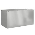 vidaXL Boîte de Rangement Extérieure Argent 100 x 50.5 x 50 cm