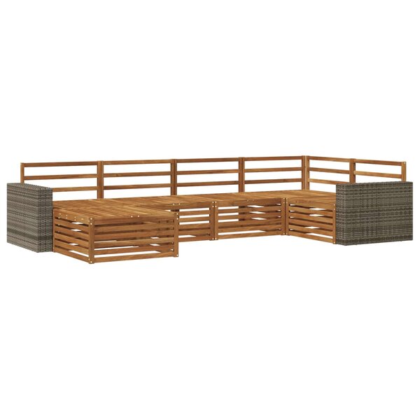 vidaXL Ensemble de canapés d'extérieur 6 pc Naturel