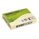 Ramette papier couleur recyclé clairefontaine evercolor a4 80 gr - 500 feuilles - canari - lot de 5 - jaune canari