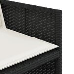 vidaXL Ensemble à manger de jardin 9Pièces coussins noir résine tressée
