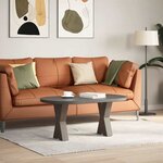 vidaXL Pieds de table basse en forme de X  2 pièces  acier naturel  38 x (42-43) cm