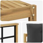 vidaXL Ensemble de canapés d'extérieur 7 pc Blanc et anthracite