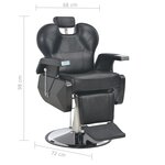 vidaXL Chaise de barbier Noir 72x68x98 cm Similicuir