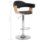 vidaXL Tabourets de bar lot de 2 noir bois courbé et similicuir