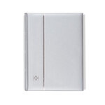 Classeur Comfort métallique 64 pages noires pour timbres. Couleur - argent
