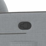 vidaXL Fauteuil inclinable Gris clair Tissu