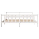 vidaXL Cadre de lit sans matelas blanc 200x200 cm bois massif de pin