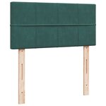 vidaXL Sommier à lattes de lit avec matelas Vert foncé 90x190 cm