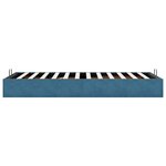 vidaXL Cadre de lit ottoman sans matelas bleu foncé 90x200 cm velours