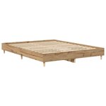 vidaXL Cadre de lit sans matelas chêne artisanal 140x200 cm