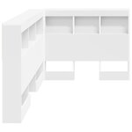 vidaXL Tête de lit de rangement Blanc 90 cm Bois d'ingénierie
