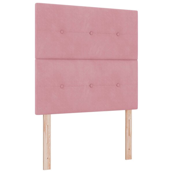 vidaXL Tête de lit LED avec bandes LED Rose 80 cm Velours