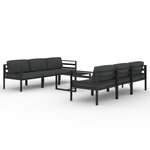 Salon de jardin meuble d'extérieur ensemble de mobilier 7 pièces avec coussins aluminium anthracite 02_0017065
