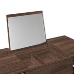 vidaXL Coiffeuse avec miroir chêne marron 100x45x76 cm