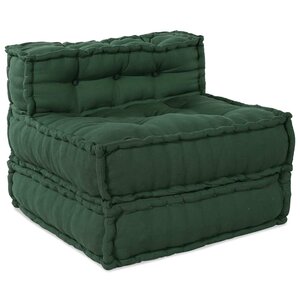vidaXL Pouf modulaire vert 70x70x54 tissu