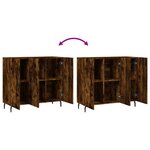 vidaXL Buffet chêne fumé 90x34x80 cm bois d'ingénierie