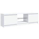 vidaXL Meuble TV avec lumières LED Blanc 120x30x36 cm