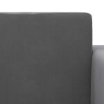 vidaXL Canapé-lit pour enfants Anthracite Peluche douce