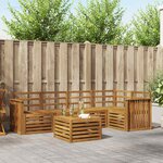 vidaXL Ensemble de canapé d'angle 6 Pièces Naturel Bois d'Acacia Massif