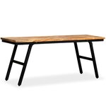 vidaXL Banc Teck de récupération et acier 110 x 35 x 45 cm