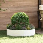 vidaXL Pots de jardin 5 Pièces Blanc 80 x 80 x 20 cm Acier