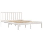 vidaXL Cadre de lit sans matelas blanc bois de pin massif 120x190 cm