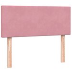 vidaXL Sommier à lattes de lit avec matelas rose 120x220 cm velours