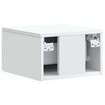 vidaXL Cabinet de chevet mural avec tiroir Blanc 34 5 x 33 x 20 cm