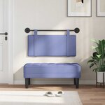vidaXL Tête de lit suspendue Bleu denim Tissu